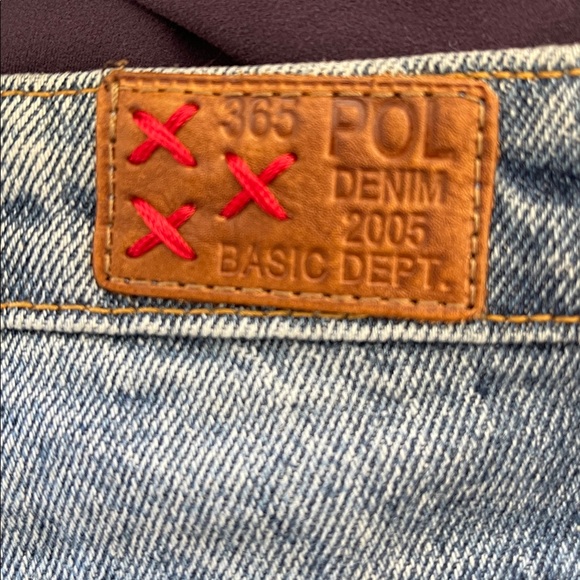 POL Women Jeans Distressed Denim Medium Wash Sz S - Picture 9 of 9